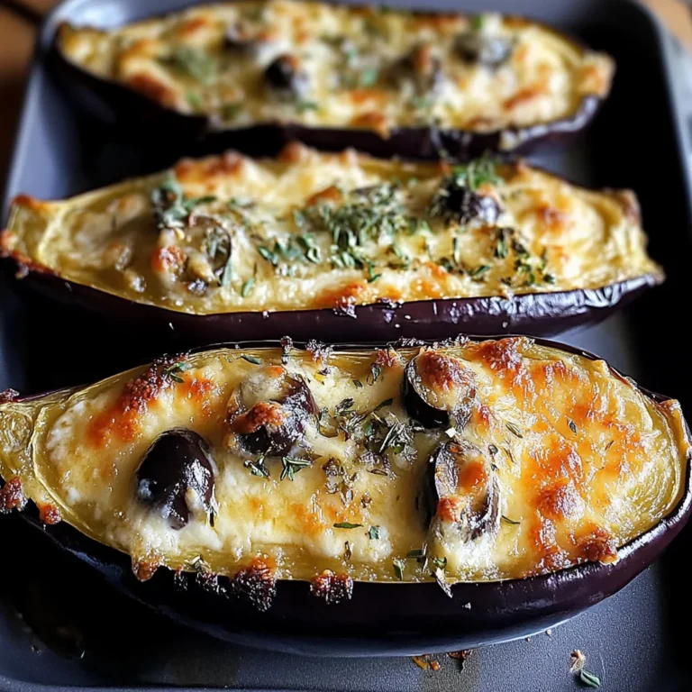 Aubergines gratinées mozzarella olives