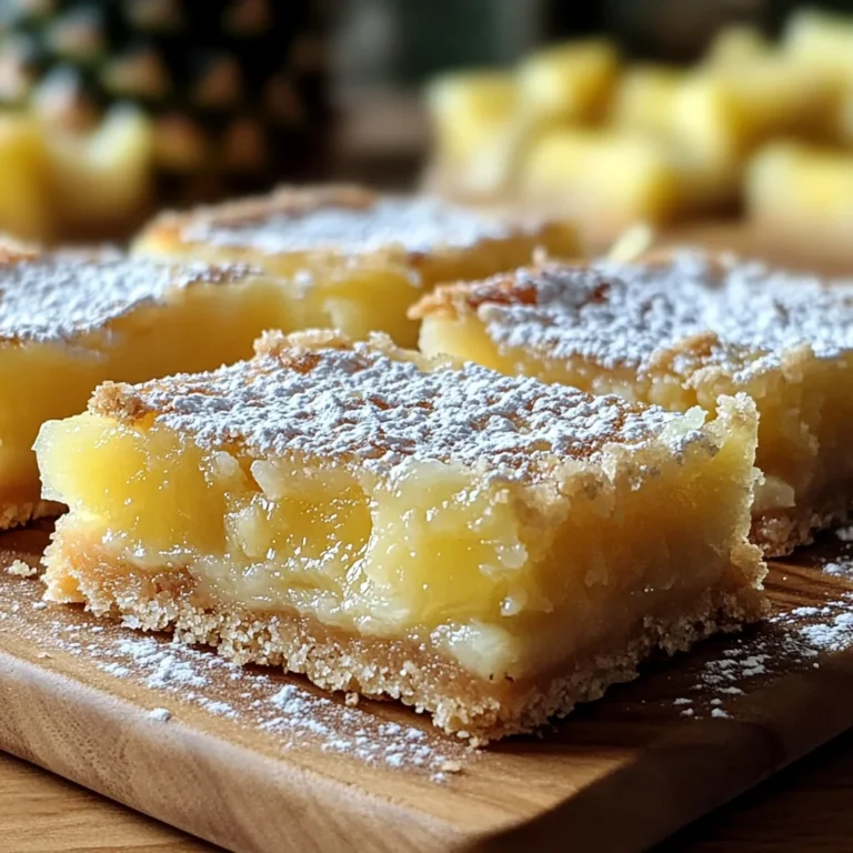 Carrés d'ananas croustillants