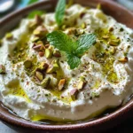 Crème de feta à la menthe et pistache