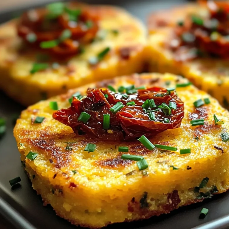 Galettes de Polenta aux Tomates Séchées