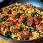 Poêlée Saucisse et Orzo