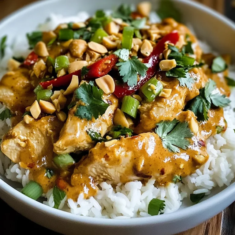 Poulet thaï sauce cacahuète