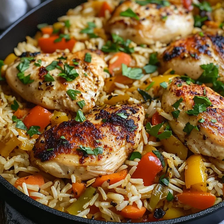 Riz au four poulet légumes