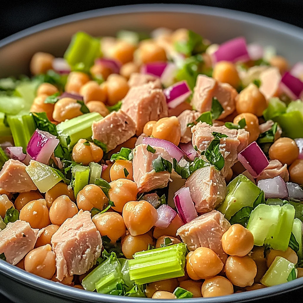 Salade rapide pois chiches thon