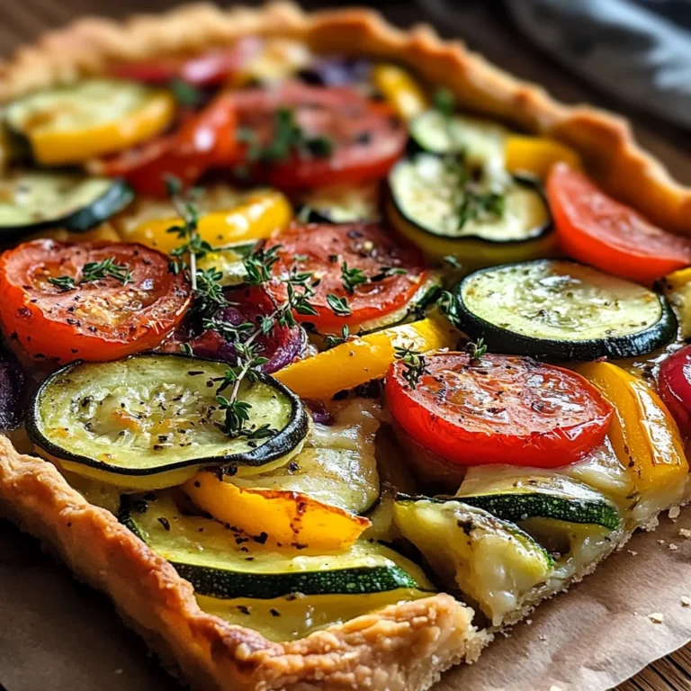 Tarte aux légumes colorés
