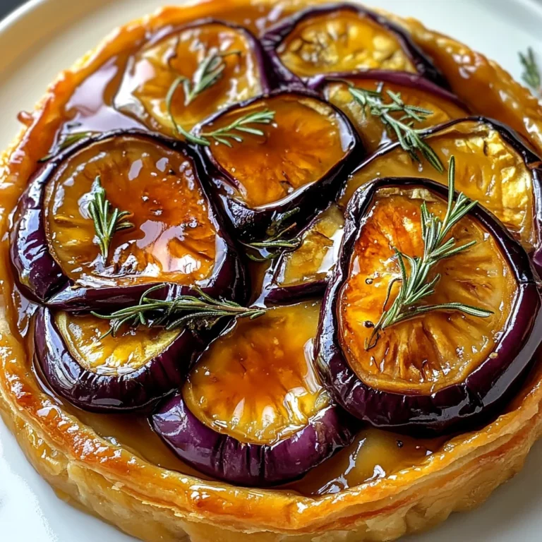 Tarte tatin aux aubergines