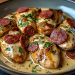 Aiguillettes de Poulet, Sauce Crémeuse au Chorizo