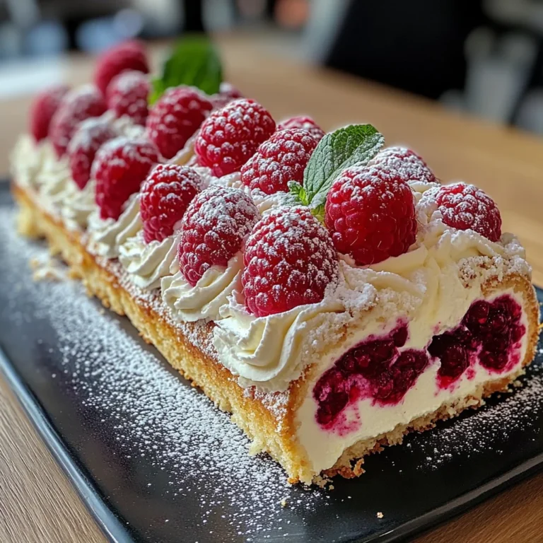 Bûche au Mascarpone et à la Framboise