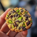 Cookies pistache et pépites de chocolat noir