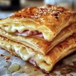 Feuilletés Croustillants au jambon de poulet et Fromage