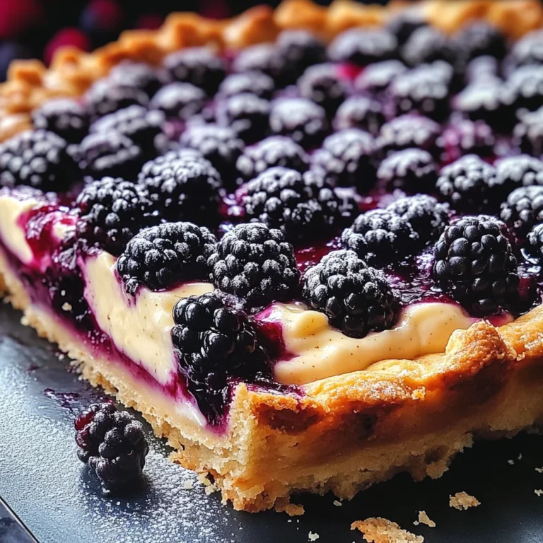 Tarte briochée aux mûres et à la crème d'amandes